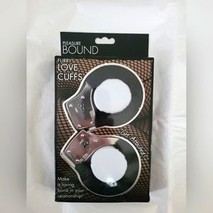 New in box black furry hand cuffs